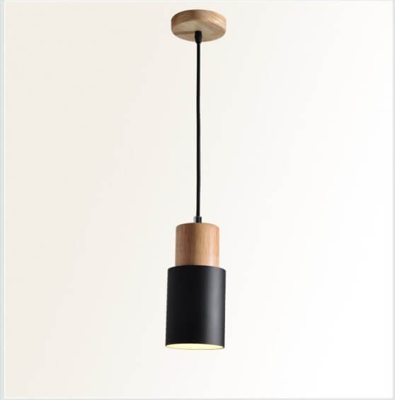 Lampada a sospensione LED singola in alluminio cilindrico nordico