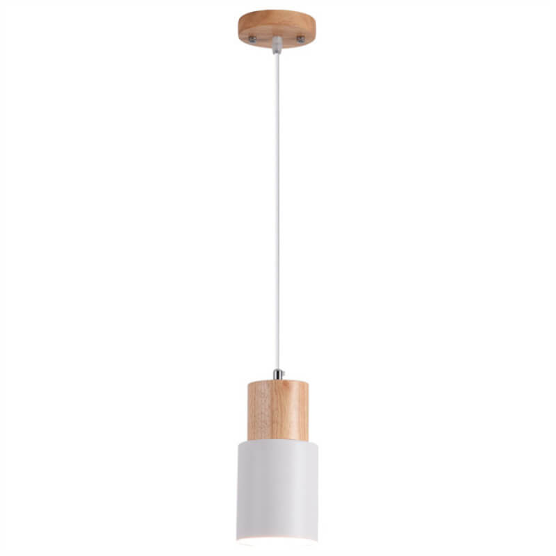 Lampada a sospensione LED singola in alluminio cilindrico nordico