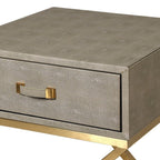 Tavolino Lampada in Faux Shagreen Sage
