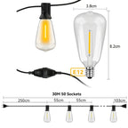 Illuminazione Natalizia a LED Resistente alle Intemperie per Esterni – Filo di Luci Decorativo