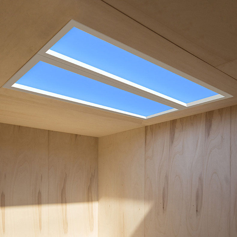 Moderna Lampada a Soffitto LED Metallica Minimalista Blu Cielo per Soggiorno