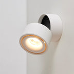 Lampada da parete LED rotonda in alluminio pieghevole e rotante minimalista moderna per soggiorno e camera da letto