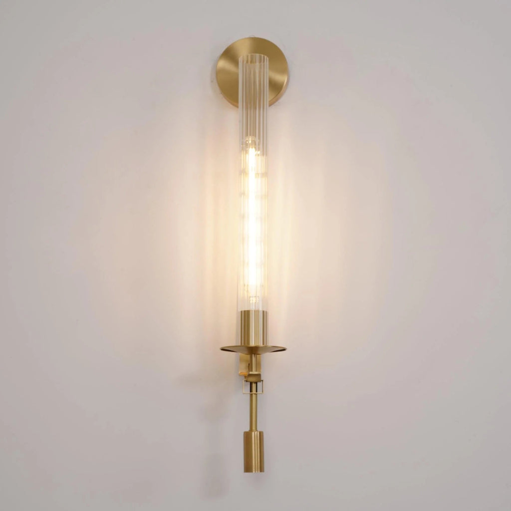 Lampada da Parete Vintage in Vetro per Candele