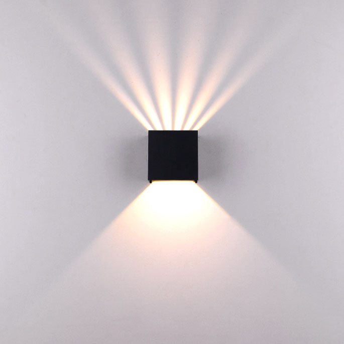 Lampada da Parete LED Moderna Quadrata in Alluminio Impermeabile da Esterno