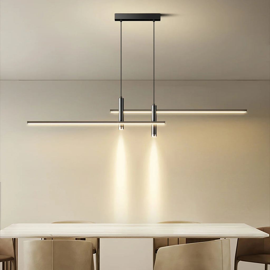 Moderna Lampada a Sospensione Orizzontale in Silicone