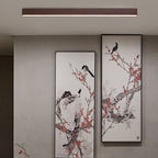 Moderna Lampada da Soffitto LED a Incasso in Alluminio con Venature di Legno