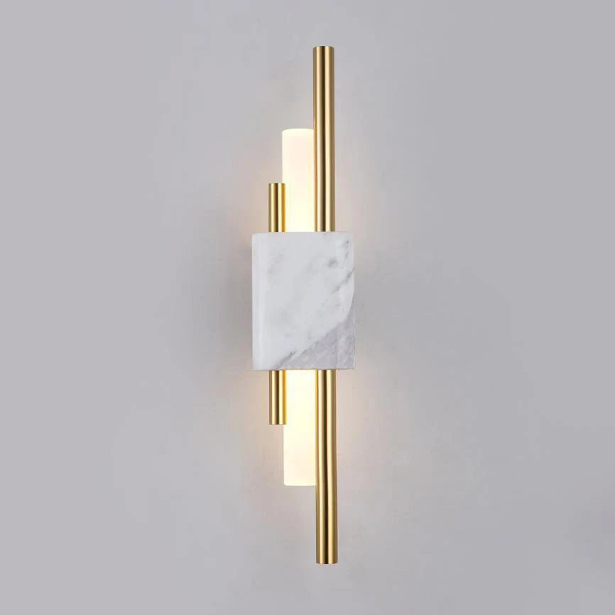 Applique da Parete in Marmo con Barre Cilindriche Classiche
