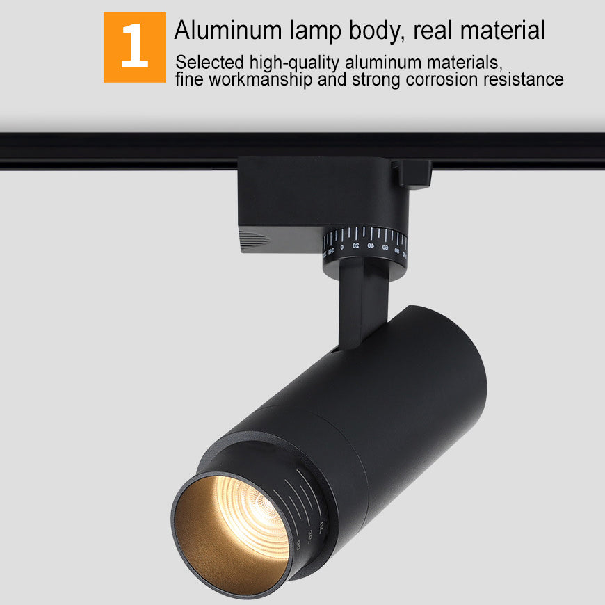 Faretto Tubolare da Incasso Regolabile Dimmabile Moderno Minimalista con Focalizzazione per Illuminazione a Binario 3/4/5 Luci LED per Soggiorno