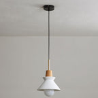 Lampada a Sospensione Minimalista Nordica in Legno e Cemento con 1 Luce