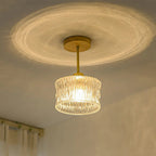 Lampada da soffitto in vetro a petalo elegante