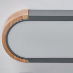 Lampada da soffitto a LED Flush Mount in ferro ovale lungo scandinavo contemporaneo per camera da letto