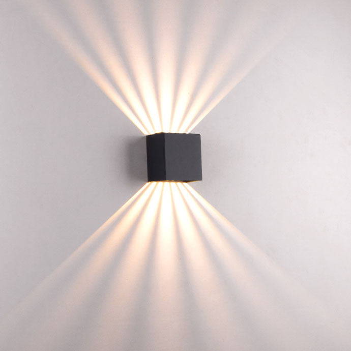 Lampada da Parete LED Moderna Quadrata in Alluminio Impermeabile da Esterno