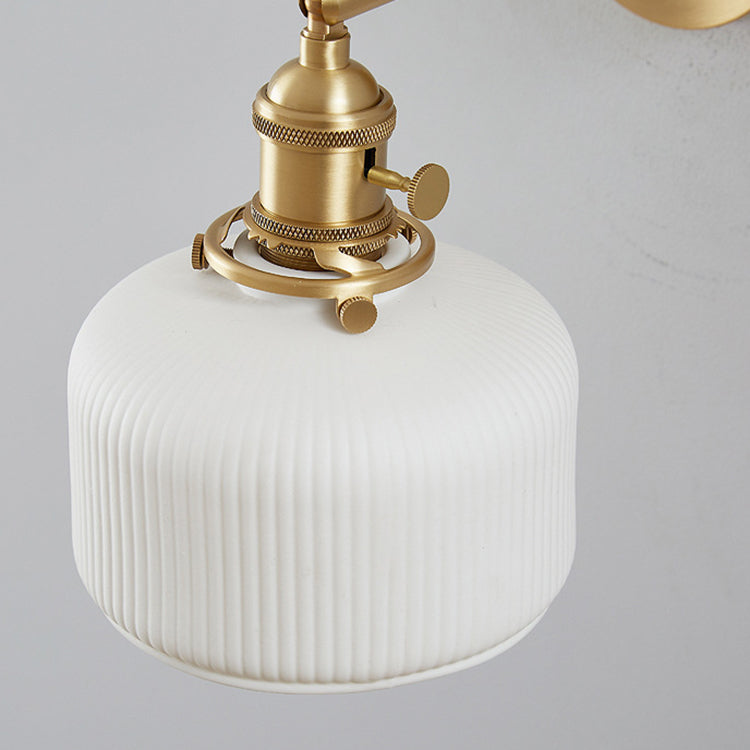 Lampada da parete a 1 luce in ceramica a strisce minimalista moderna