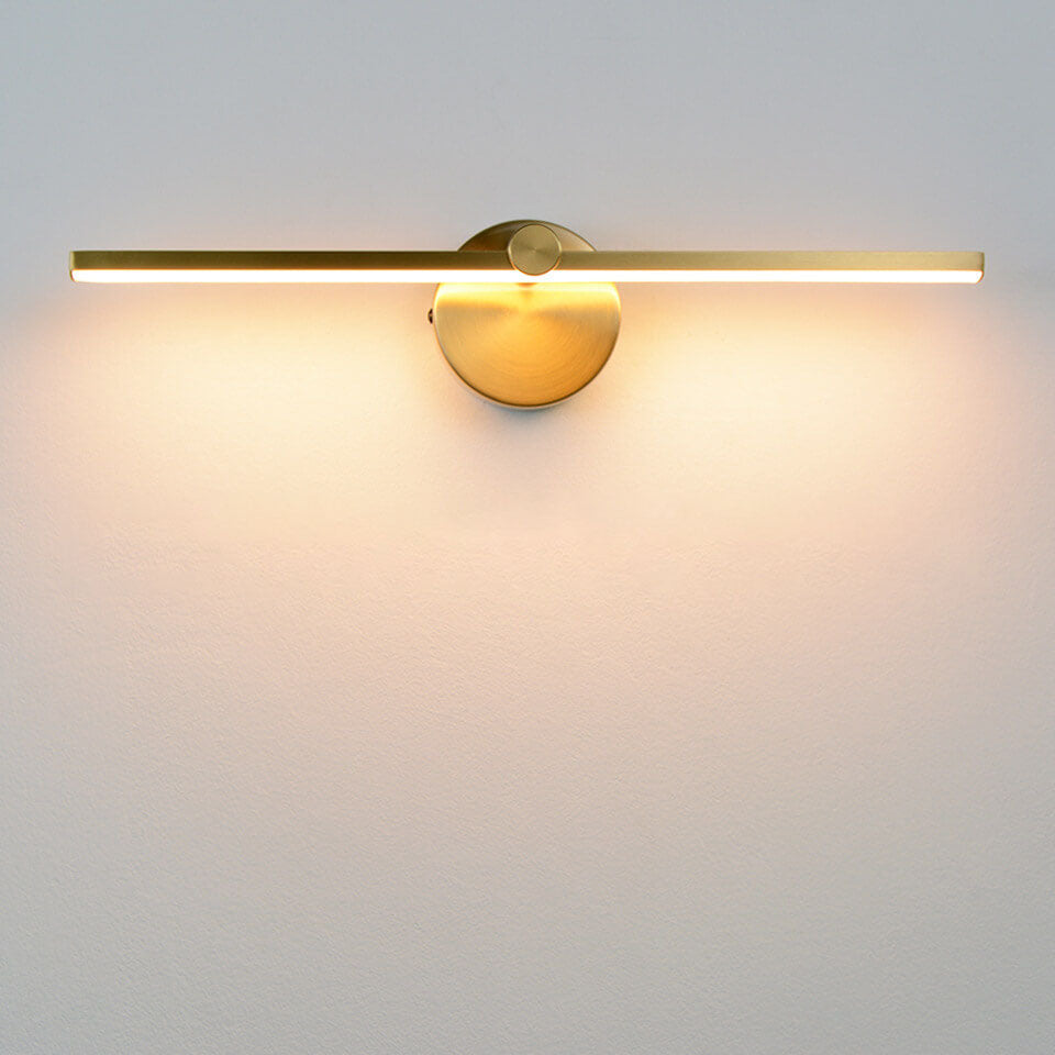 Lampada da parete a LED con specchio in alluminio lungo, stile minimalista nordico