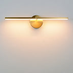 Lampada da parete a LED con specchio in alluminio lungo, stile minimalista nordico