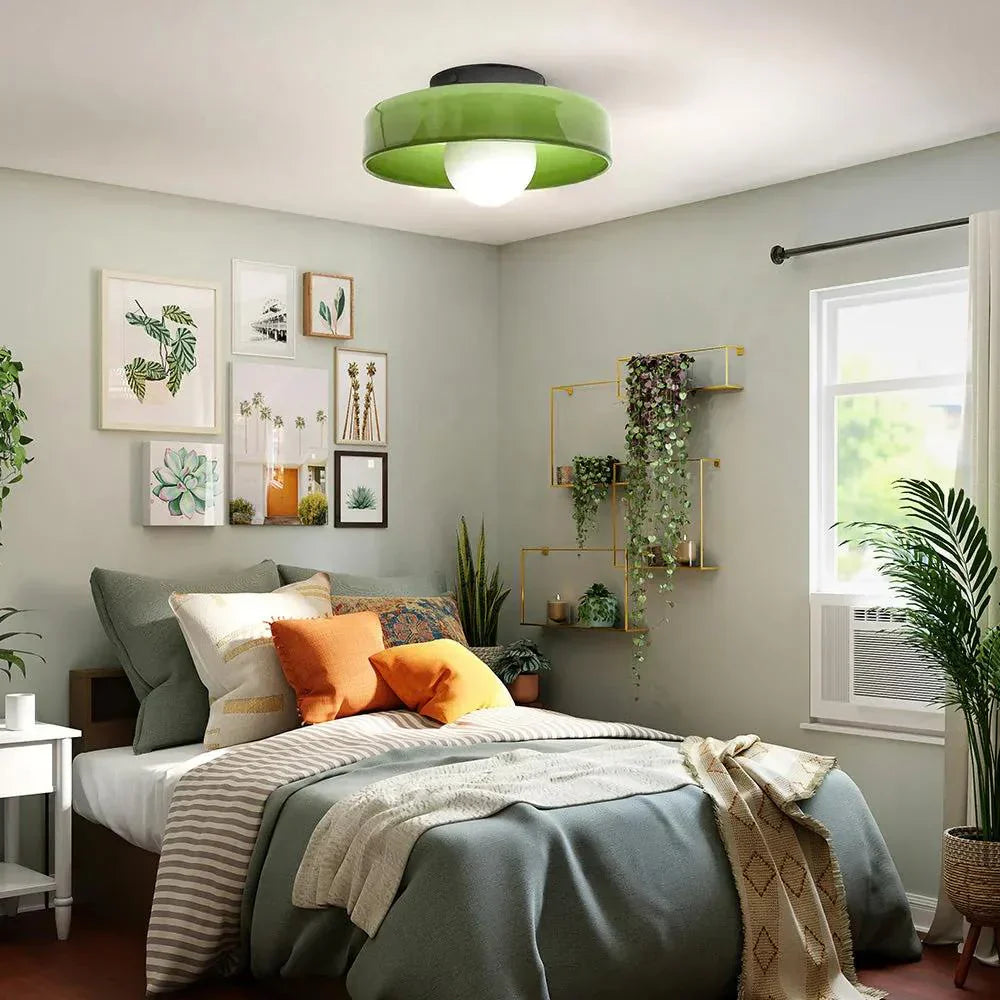Luce a Disco in Vetro Nordico per Parete e Soffitto LED 1-luce