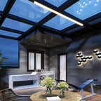 Moderno Minimalista Lungo Rettangolo Alluminio PC LED Soffitto Incassato Luce Per Patio Esterno