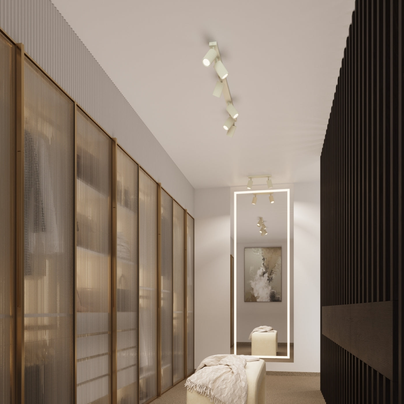Lampada da soffitto KARBON 4L beige