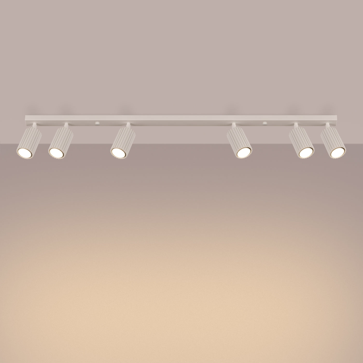 Lampada a soffitto KARBON 6L beige