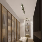 Lampada a soffitto KARBON 10 verde oliva
