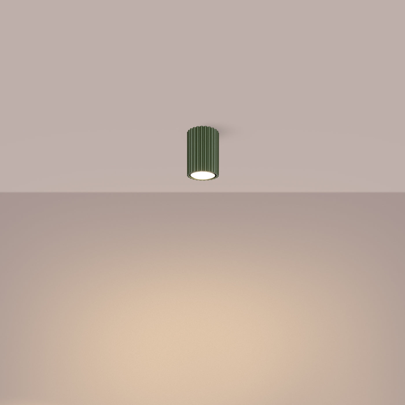 Lampada a soffitto KARBON 10 verde oliva