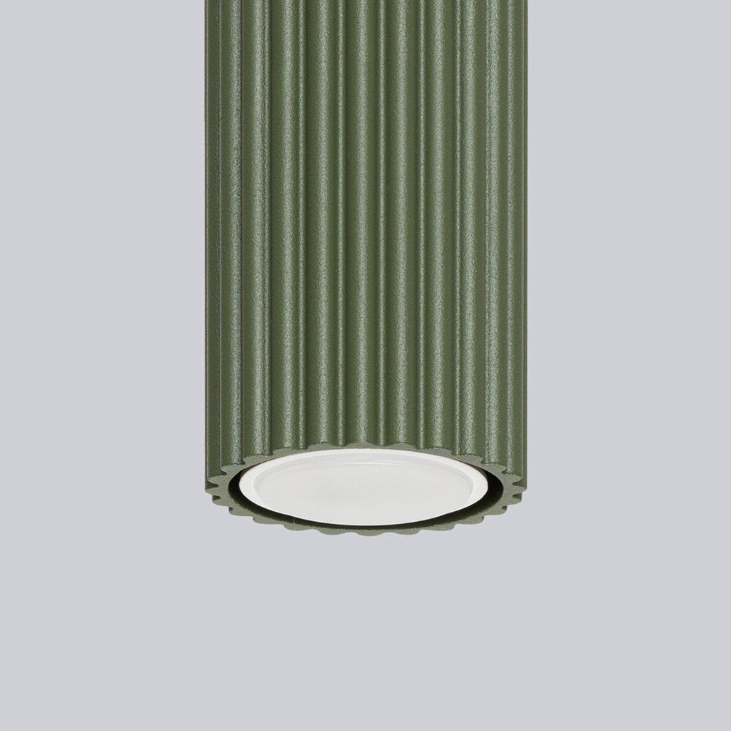Lampada a soffitto KARBON 10 verde oliva