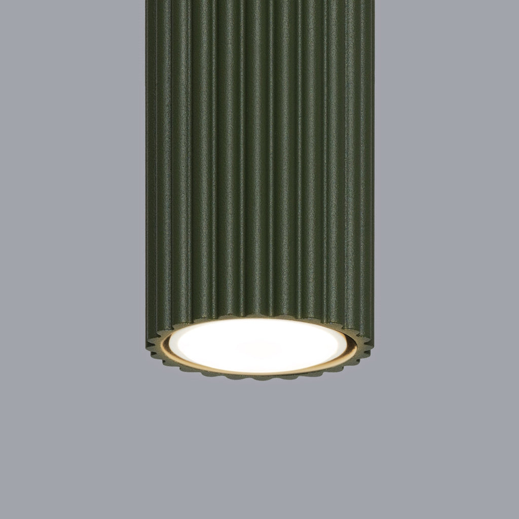 Lampada a soffitto KARBON 10 verde oliva