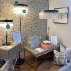 Tavolino Lampada in Faux Shagreen Sage