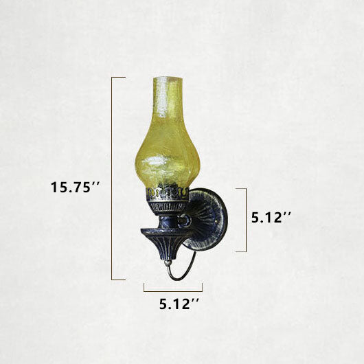 Applique da parete antica a kerosene 1 luce Retro