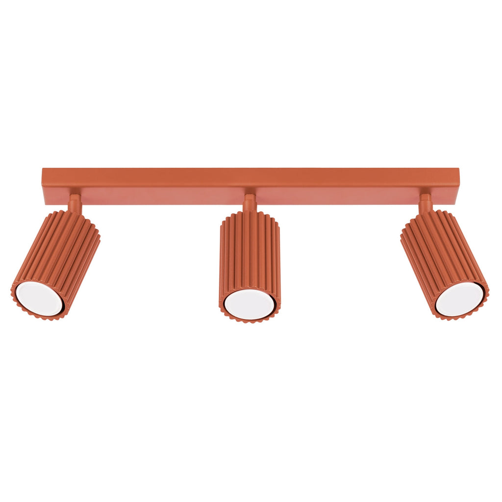Lampada a soffitto KARBON 3L rosso ocra