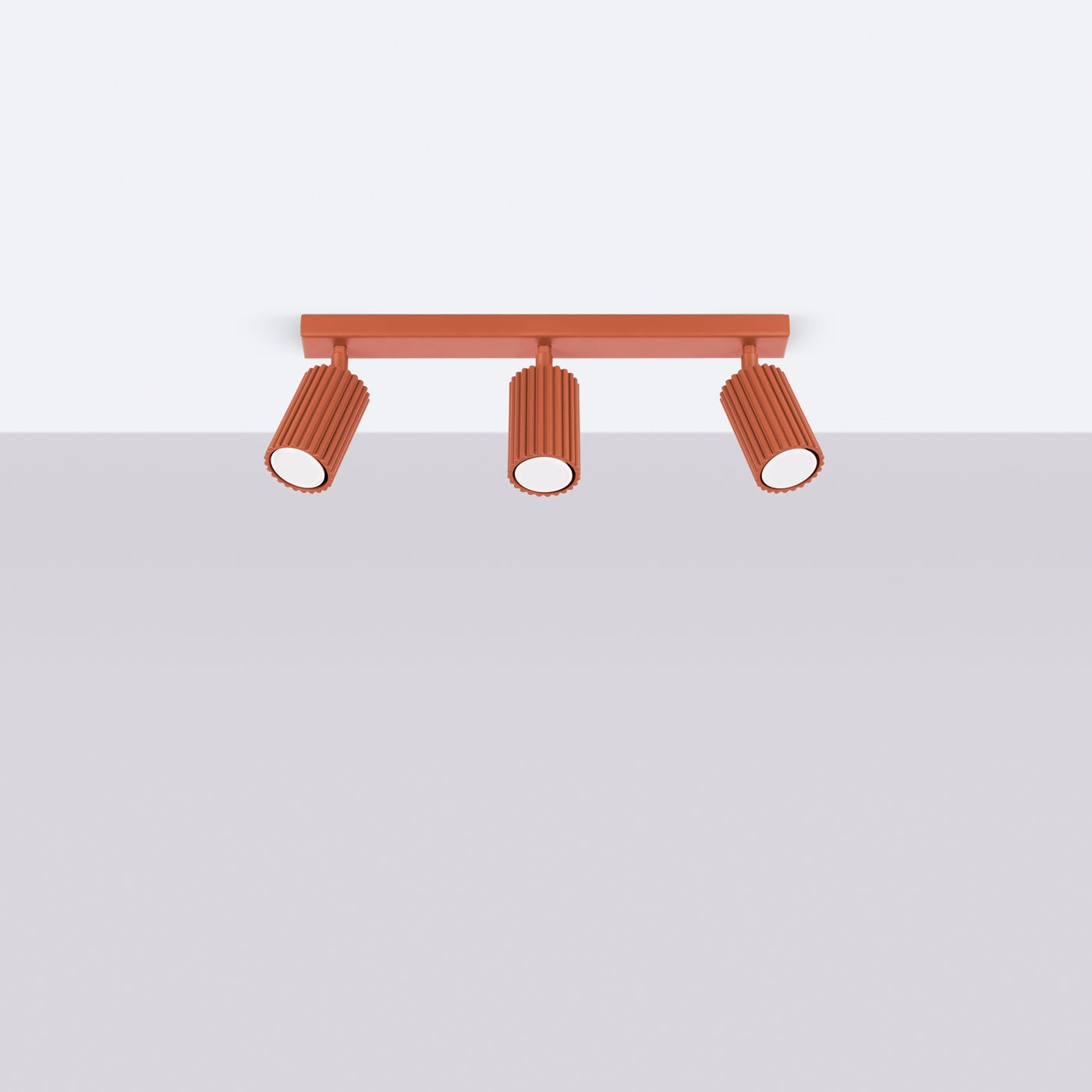 Lampada a soffitto KARBON 3L rosso ocra
