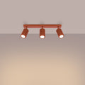 Lampada a soffitto KARBON 3L rosso ocra