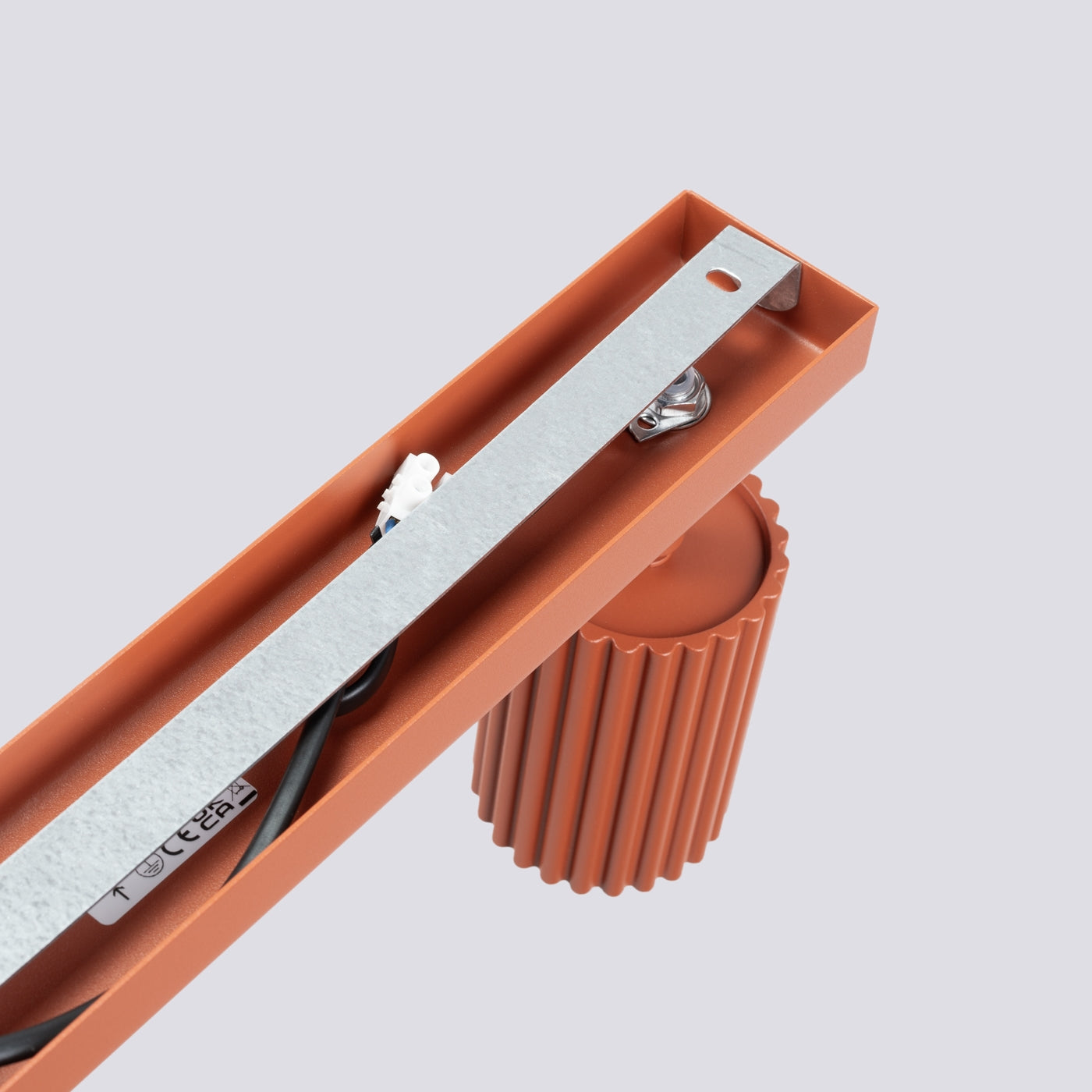 Lampada a soffitto KARBON 3L rosso ocra