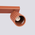 Lampada a soffitto KARBON 3L rosso ocra