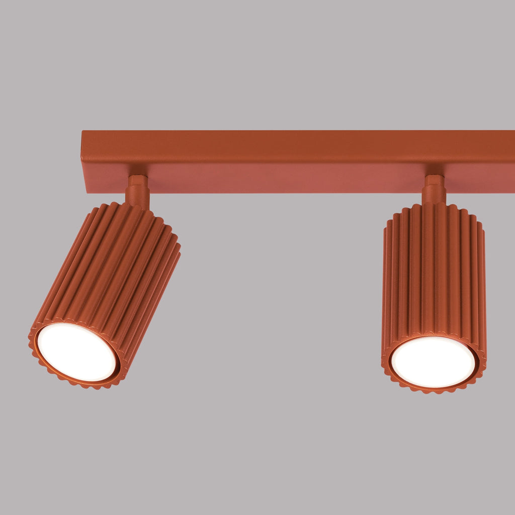 Lampada a soffitto KARBON 3L rosso ocra