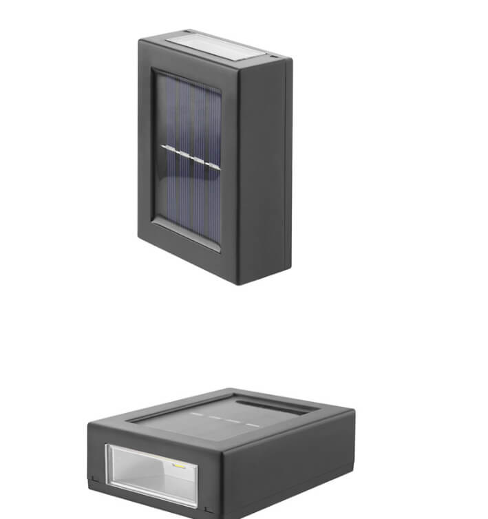 Lampada da Parete da Giardino LED Impermeabile Solare a Forma Quadrata
