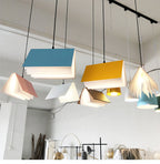 Lampada a sospensione in metallo PVC con paralume a forma di libro Flying Book 1-Light