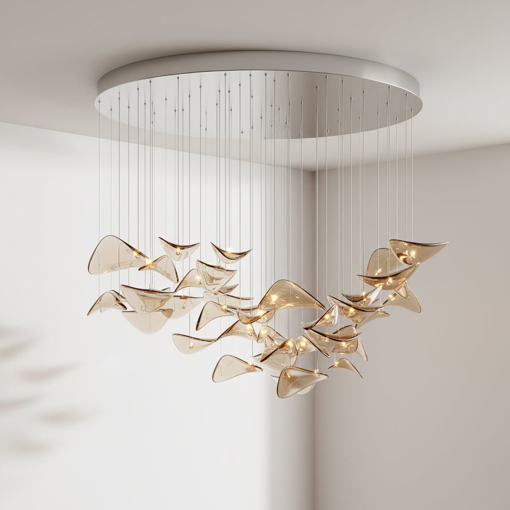 Lampadario a Foglia Fluttuante Wave
