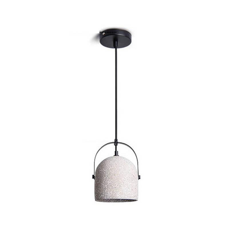 Lampada a Sospensione Cilindrica in Cemento Creativo Nordic con 1 Luce