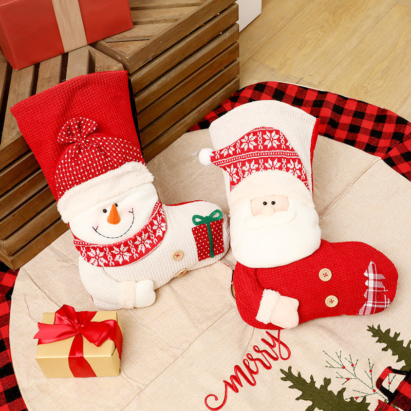 Calze di Natale lavorate a maglia – Decorazione natalizia calda per un Natale festoso