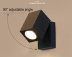 Faretto quadrato moderno da esterno impermeabile con angolo regolabile Lampada da parete LED da giardino