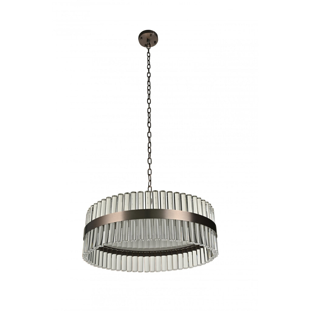 Lampadario in Tubo di Lucite Bronzo Londra