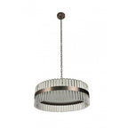 Lampadario in Tubo di Lucite Bronzo Londra