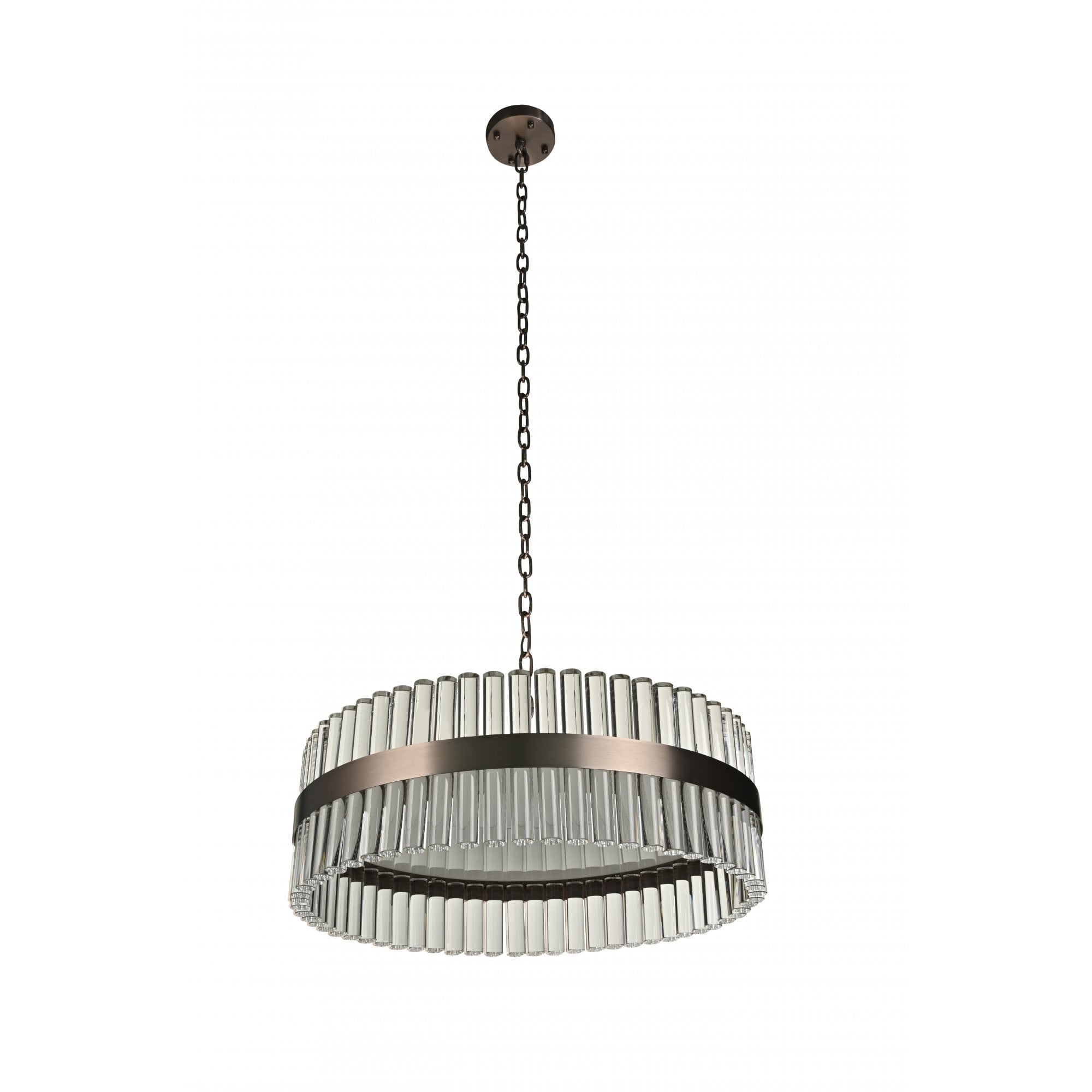 Lampadario in Tubo di Lucite Bronzo Londra