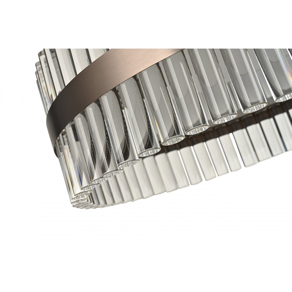 Lampadario in Tubo di Lucite Bronzo Londra