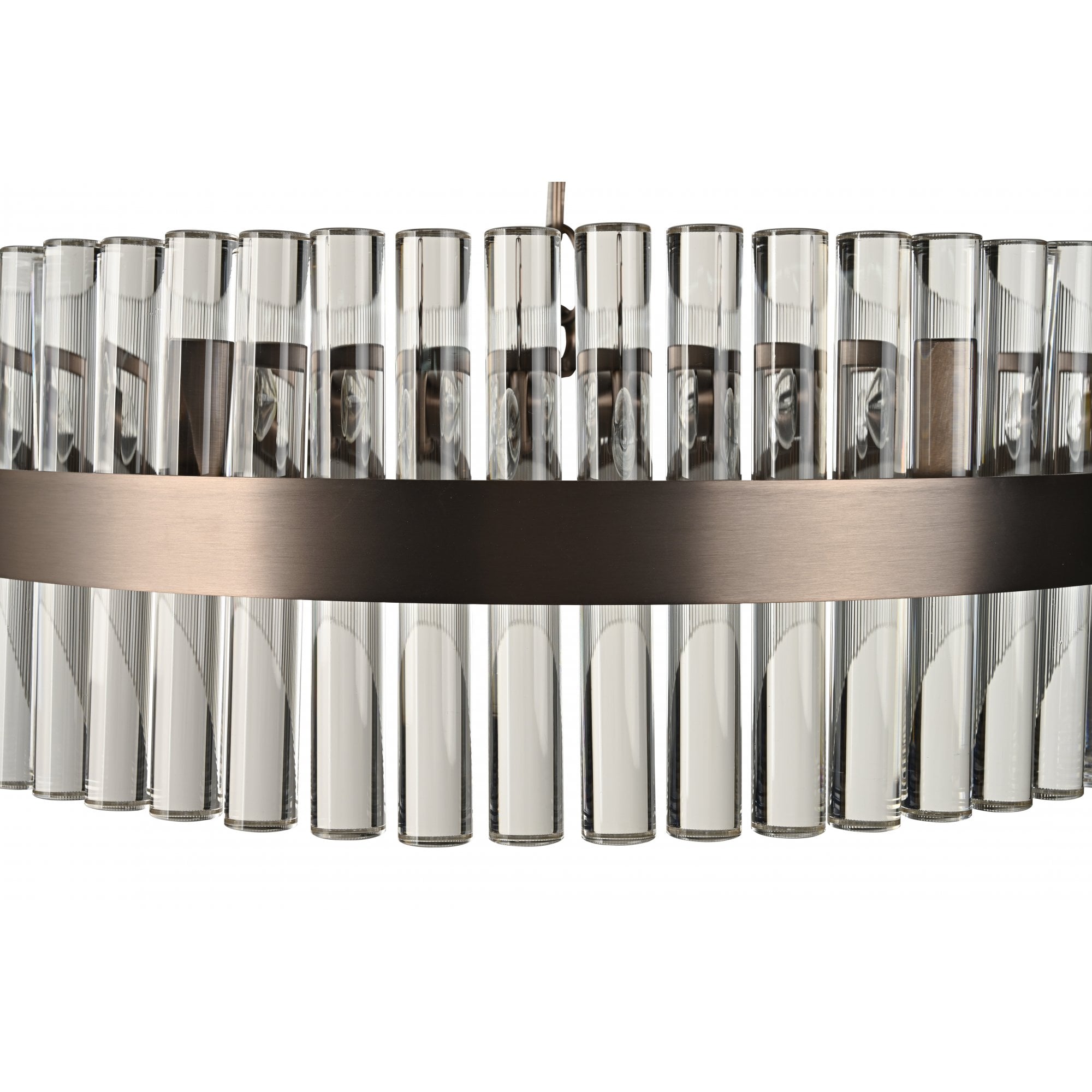 Lampadario in Tubo di Lucite Bronzo Londra