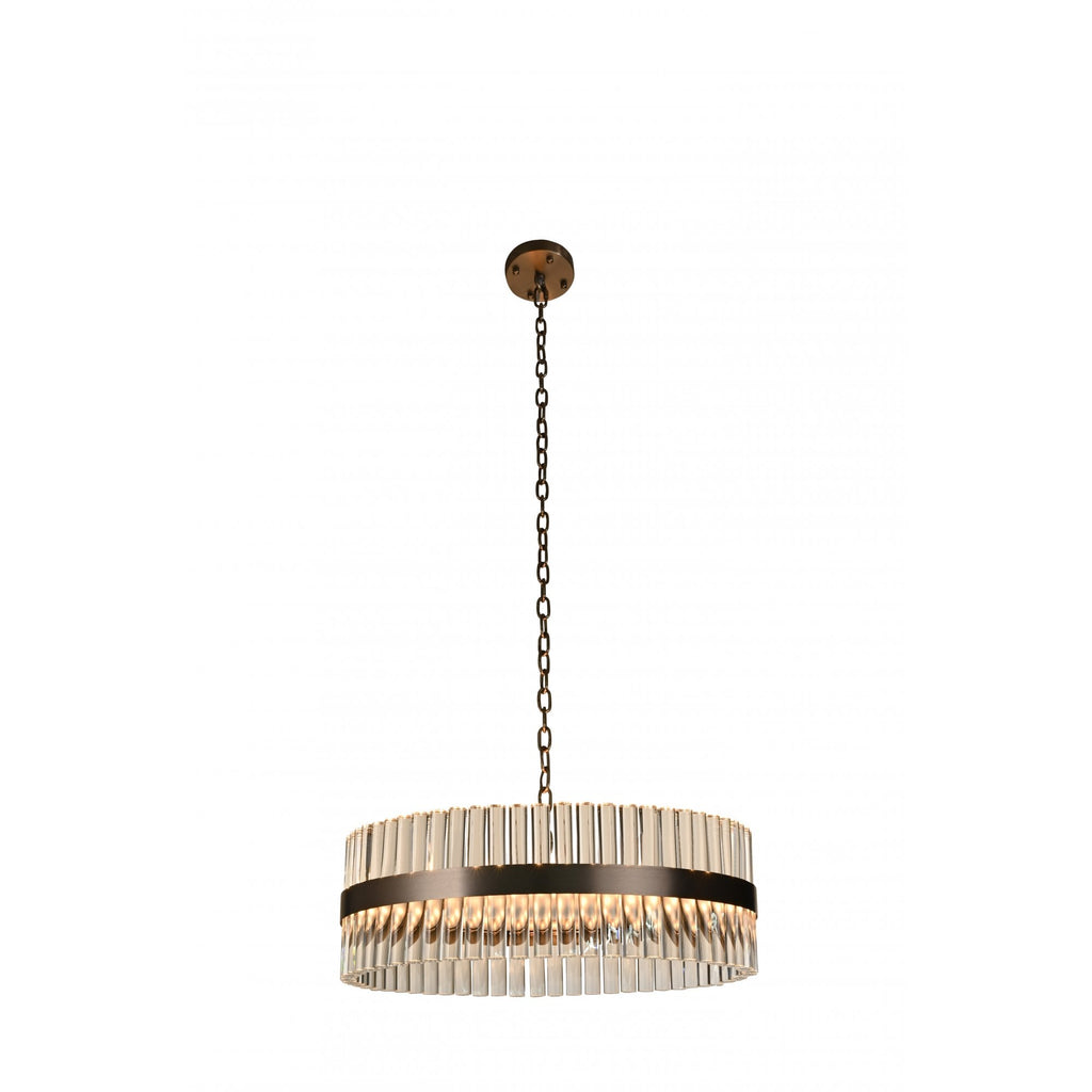 Lampadario in Tubo di Lucite Bronzo Londra