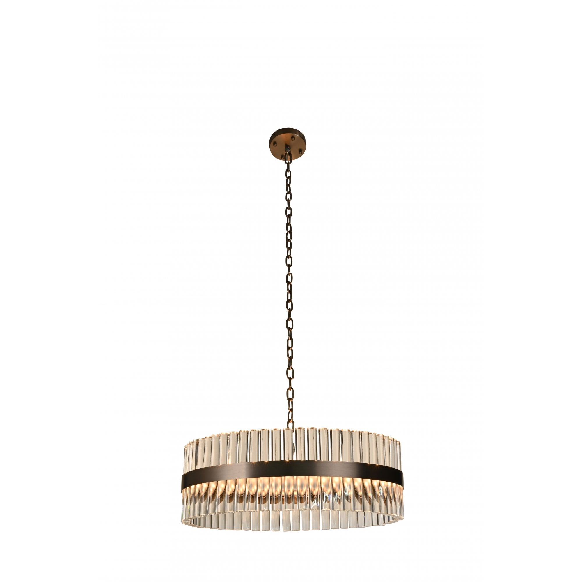 Lampadario in Tubo di Lucite Bronzo Londra