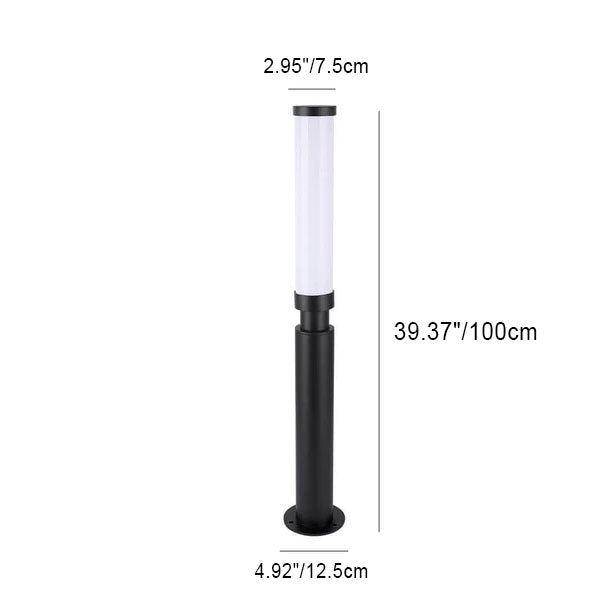 Design di Lampada da Terra LED Moderna Minimalista in Acrilico e Alluminio per Esterni