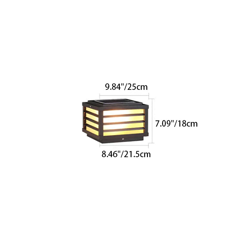 Illuminazione paesaggistica moderna minimalista impermeabile a energia solare in alluminio quadrato con LED per giardino